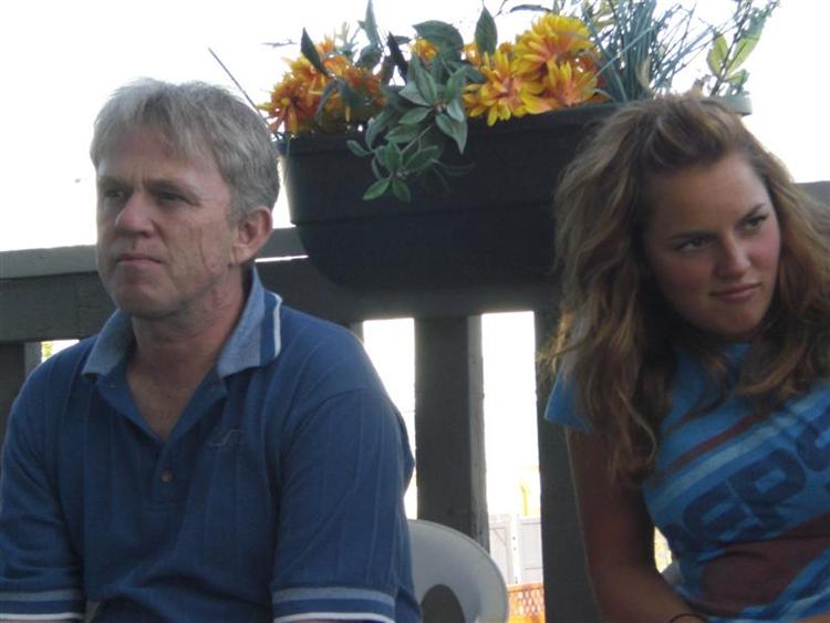 Mike & Sarah ...soo serious!